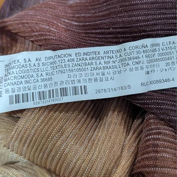 ZARA Collection Metallic Glitter Ombre Midi Dress S - Picture 5 of 5